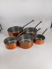 SÉRIE DE 5 CASSEROLES CUIVRE