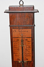 Baromètre  Mercure  à Cuvette TORRICELLI  XXe Siècle Fonctionne Thermomètre