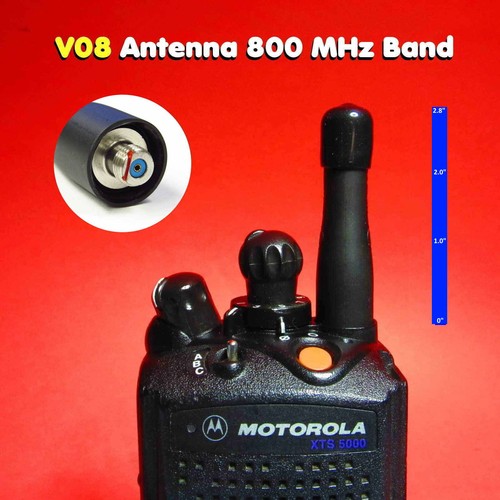 V08 tuned stubby 800 antenna - v08,