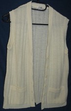 Gilet vintage sans manches matière fine   "SOLFIN"   Taille 38/40