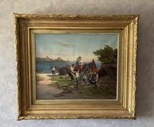 Tableau Ancien Signé  Huile Sur Toile XIX Siècle 