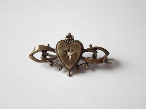 Antique coeur broche avec - antique,
