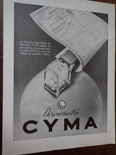Cyma chronomètre klein - chronomètre+, +