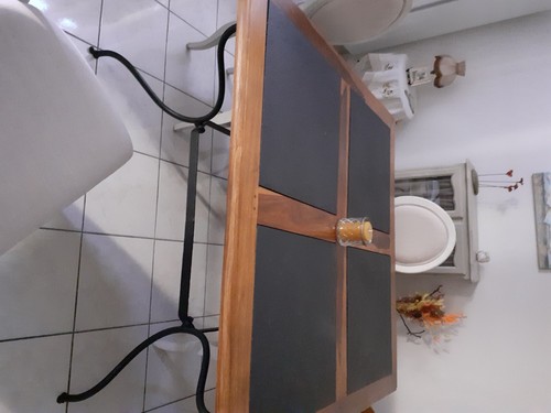Table bois ardoise - ardoise, fer