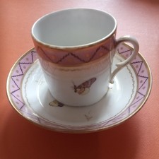 Tasse Litron Porcelaine De Chantilly Époque Empire Motif Papillons
