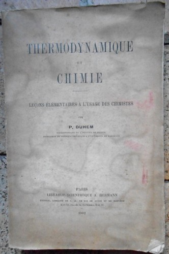Thermodynamique chimie - et,