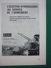 1970'S PUB SAMM ISSY-LES-MOULINEAUX ELECTRO HYDRAULIQUE AFFUT TOURELLE FRENCH AD