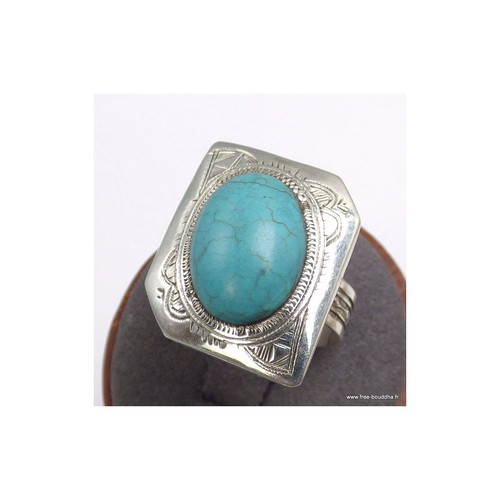 Bague touareg turquoise t - bague,