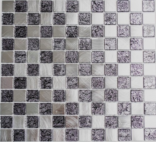 Mosaïque aluminium verre