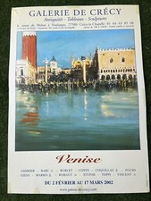 Coquillay Venise Affiche Exposition Vintage Poster Galerie De Crecy