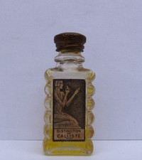 Ancien flacon parfum miniature Distinction de Callisté france bouchons en métal