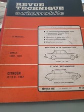 REVUE TECHNIQUE SIMCA 1300 - 1301 / CITROËN ID 19 B 1967 LUXE ET CONFORT  