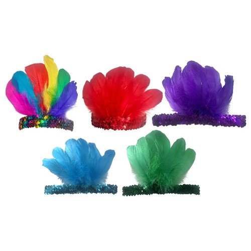 Serre tête plumes - en, plumes,