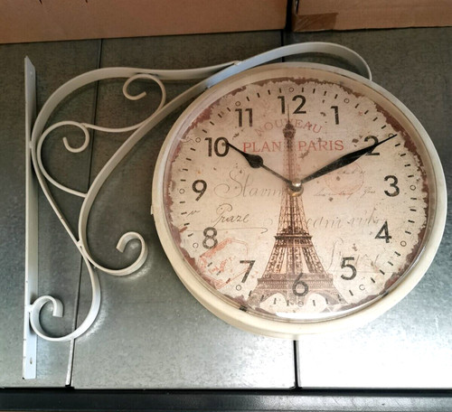 Horloge murale double cadran - double,