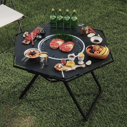 Hexagonal grill table outdoor - grill,