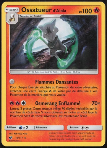Carte pokémon ossatueur - carte,