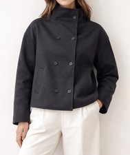 Veste caban noir à col