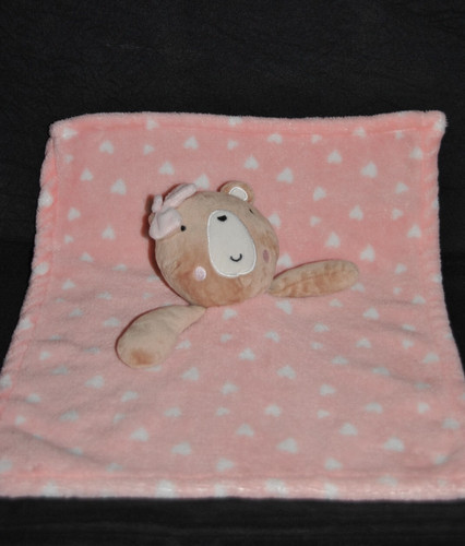 Doudou plat ours rose - plat,