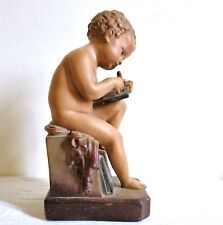 Très jolie sculpture en plâtre polychrome d'époque 1920 / 1930 environ.