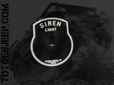 PLAQUETTE PLATE BP SIREN SIRENE LIGHT ALU . US JEEP WILLYS WW2