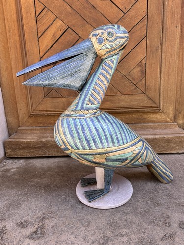 Sculpture pélican céramique - pélican,