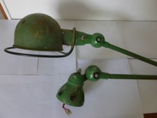 rare Lampe d'atelier JIELDE en métal dans son jus Longueur dépliée 1,20m