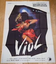 VIOL Affiche film 120x160 PIERRE CHEVALIER, BRIGITTE LAHAIE, ÉROTIQUE