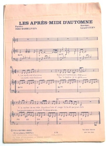 Partition vintage sheet music