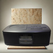 Radio réveil SONY ICF-CD810L noir – radio OK, CD à réparer – vintage rétro