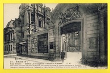 cpa 75  PARIS Porte d'Entrée de l' HÔTEL LAMOIGNON 24 rue Pavée Bibliothèque