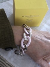 Arthus- Bertrand -Bracelet STERLING Argent 925 et Céramique rose (NO HERMÈS)