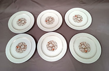 lot 6 assiettes à dessert porcelaine de limoges A. Vignaud 1950