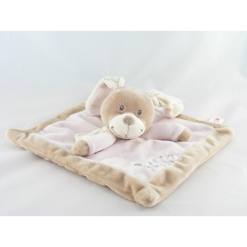 Doudou plat carré lapin - , beige