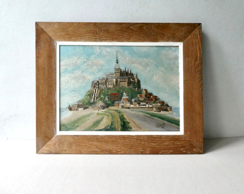 Tableau huile sur carton le - tableau, carton,