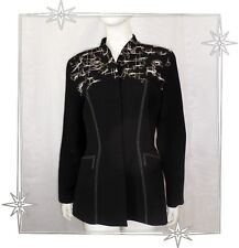 A - Magnifique Veste Blazer Noire Broderie Tony La Marca  Lamarca Taille 40