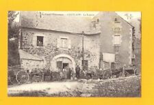 CHEYLADE (15) ATTELAGE d'ANE de LAITIER à la LAITERIE animée début 1900