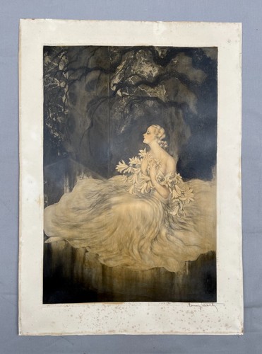 Louis icart femme aux lys - la,