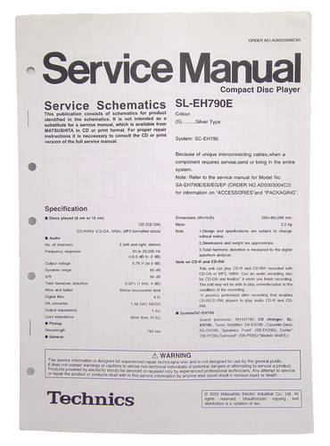 Technics original service - technics,