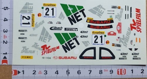 Decals subaru impreza - 1/43,