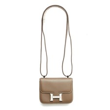 Hermès 2011 Sac Constance 14 Micro Etoupe Epsom Leather Silver HDW Bag Hermes