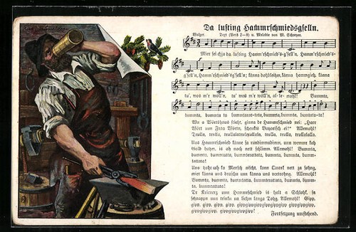 Carte postale chanson - carte,