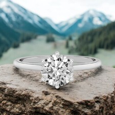 Bague de fiançailles diamant IGI Lab Grown 1 ct coupe ronde PT950 platine