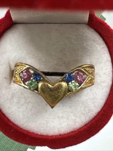 Bague vintage fantaisie cœur