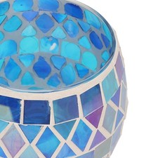 Bougeoir En Verre Mosaïque