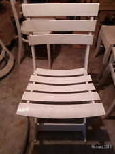 Lots de 4 chaises pliantes en plastique  Blanc 