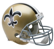Casque Mini NFL New Orleans Saints VSR4 Rétro Riddell 1967-75 Football