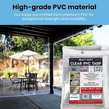 5' x 7' Clear Glass Tarp 24