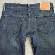 Jeans Levis 511 Pour Hommes W33 L32 Bleu Foncé Usé Look Slim Droite Stretch Zip