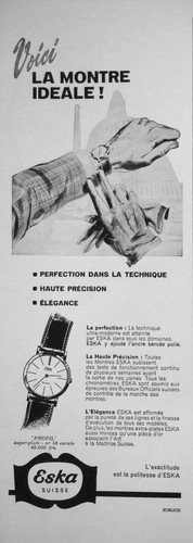 Publicité montres suisse eska - montres,