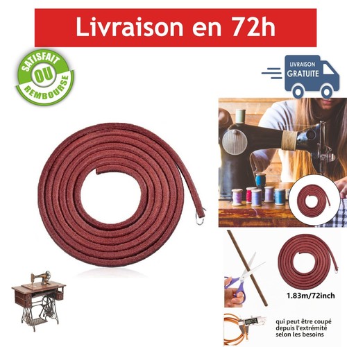 Courroie cuir x 5 - courroie, 1,83